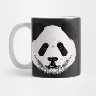 Panda Head with white fur and smiling face Mug